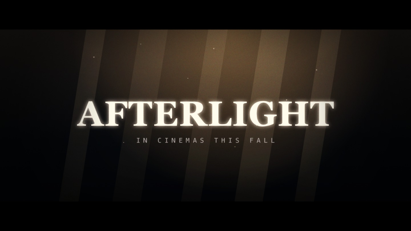 Cinematic trailer title sequence composited in the browser