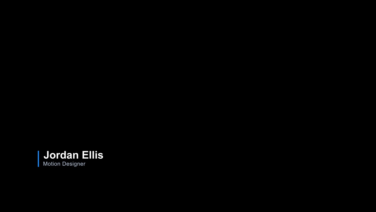 Animated lower third name title for an interview video