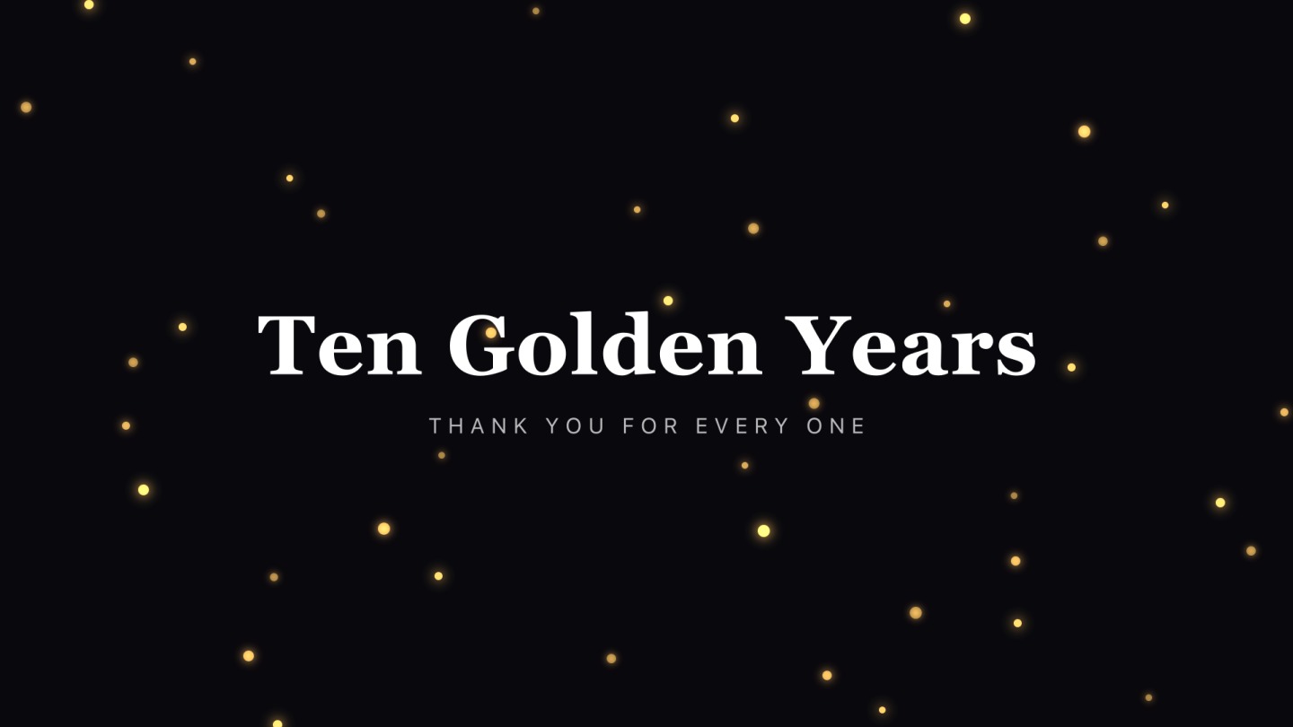 Golden particle animation