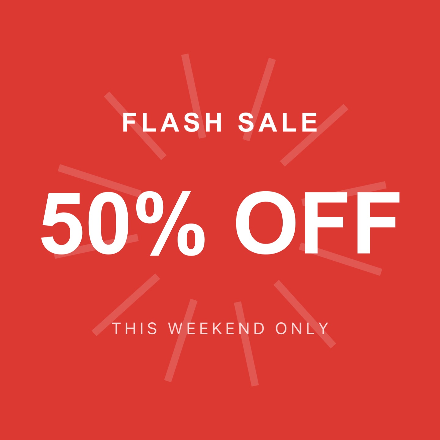 Animated sale promo post for Instagram and Facebook