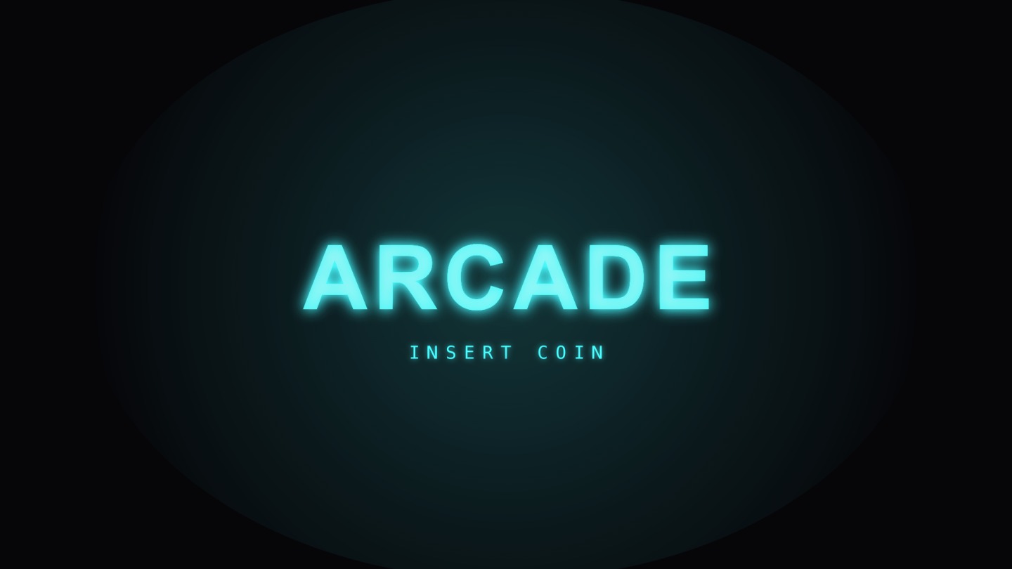 Cyan neon animated title