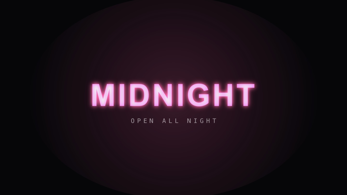 Pink neon animated title