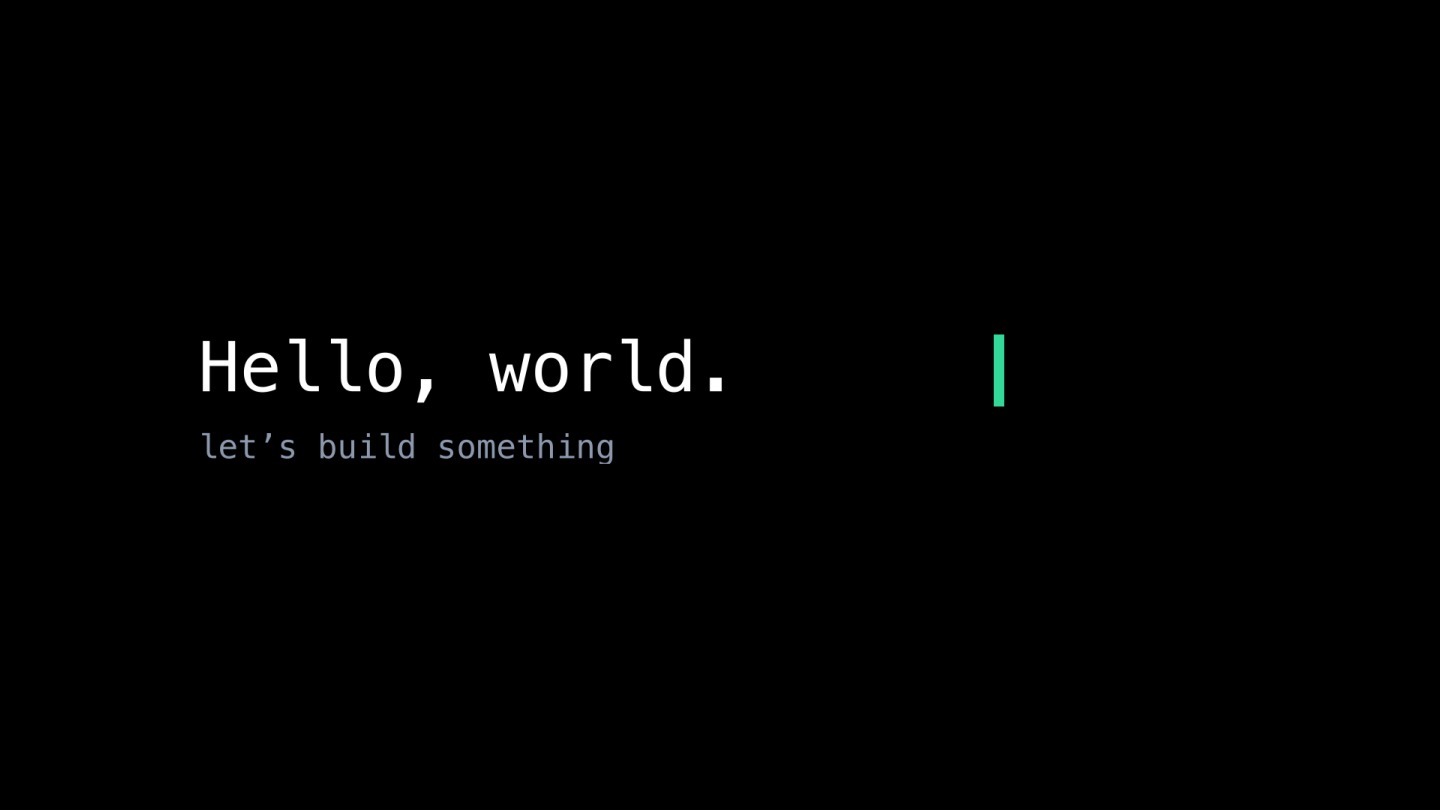 Typewriter terminal-style text animation